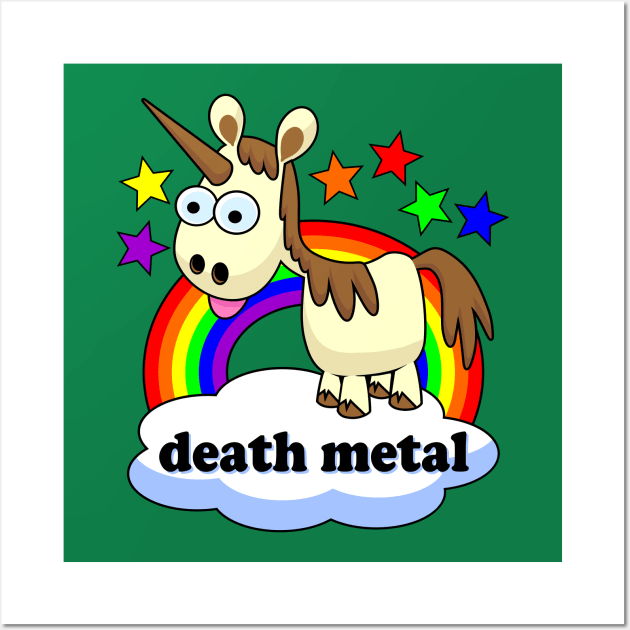 death metal unicorn Wall Art by DavesTees